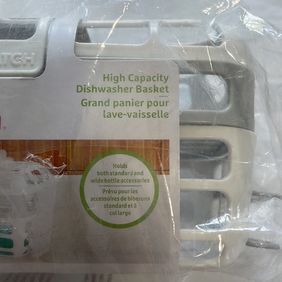 Munchkin High Capacity Dishwasher Basket White & Grey NEW - Picture 2 of 5